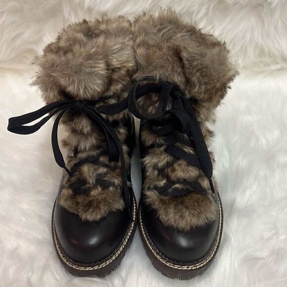 Lands End Womens 477938 Faux Fur Lined Cuff Boots Fisherman Core D20 - Picture 5 of 10